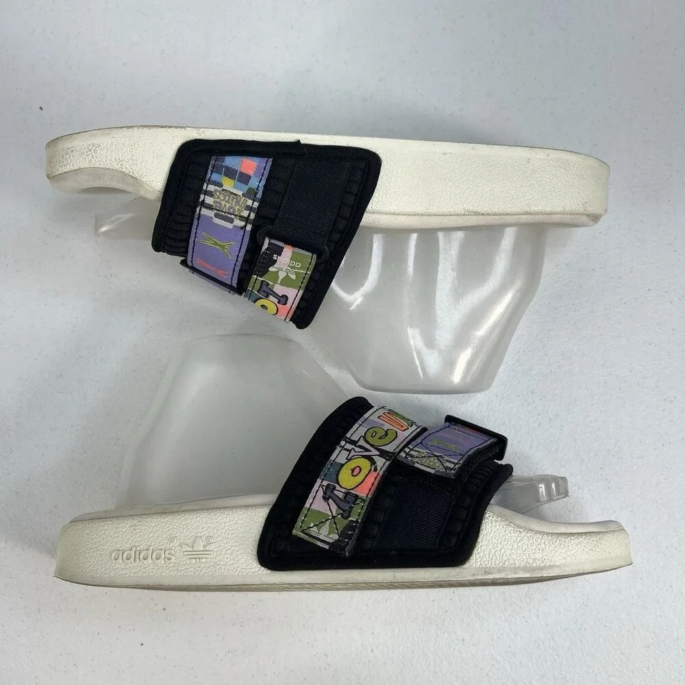 Adidas Men's 7 Adilette 2.0 Pride Slides Love Unites GW2411 Sandals Slip On‎